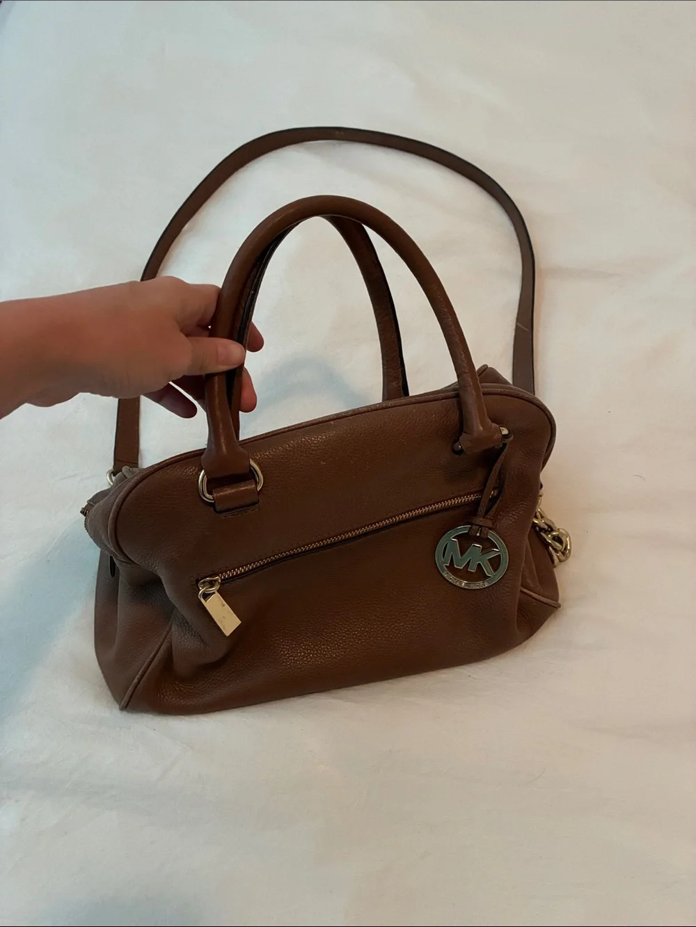 Michael Kors Brown Leather Satchel Bag